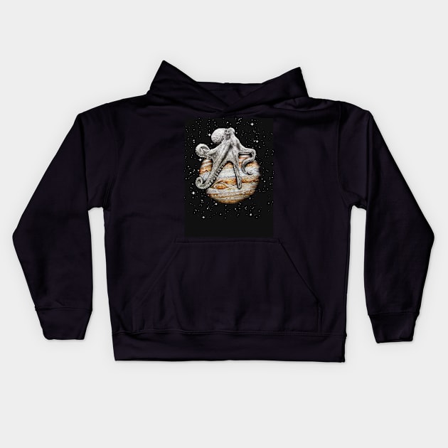 Celestial Cephalopod Kids Hoodie by Keniko